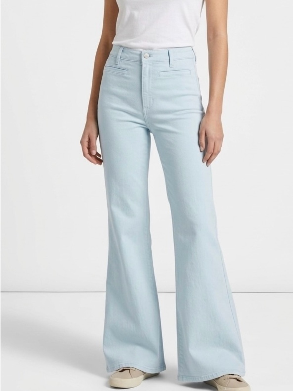 J.Crew Flare Pant Washed Twill Pastel Blue 28 Coastal Granddaughter
